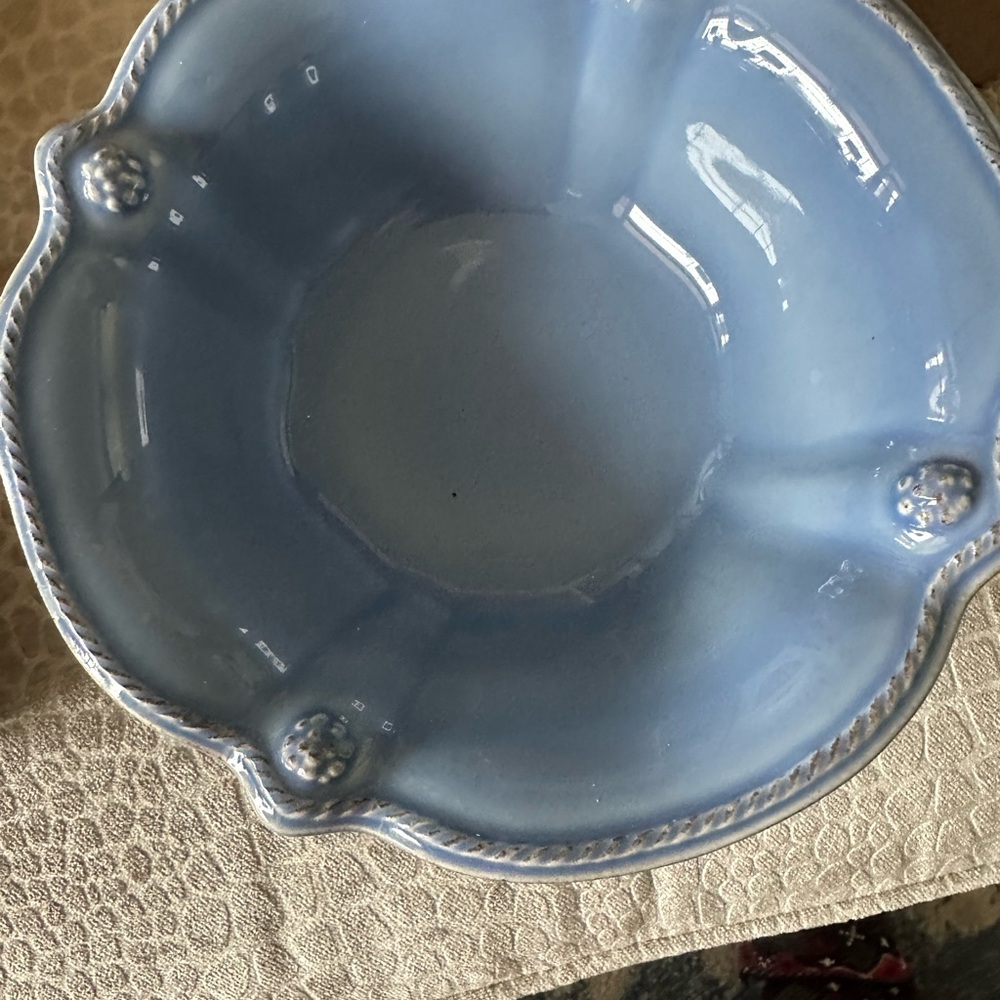 5 Juliska Light Blue Ceramic Bowls